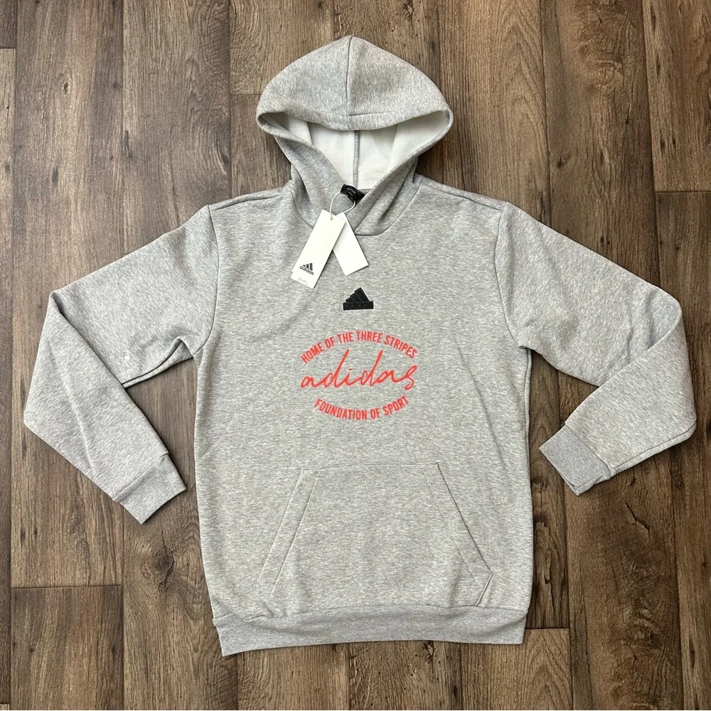 Adidas Hoodie Multi Sport Hooded Sweatshirt Work Out Men’s Size S Gray